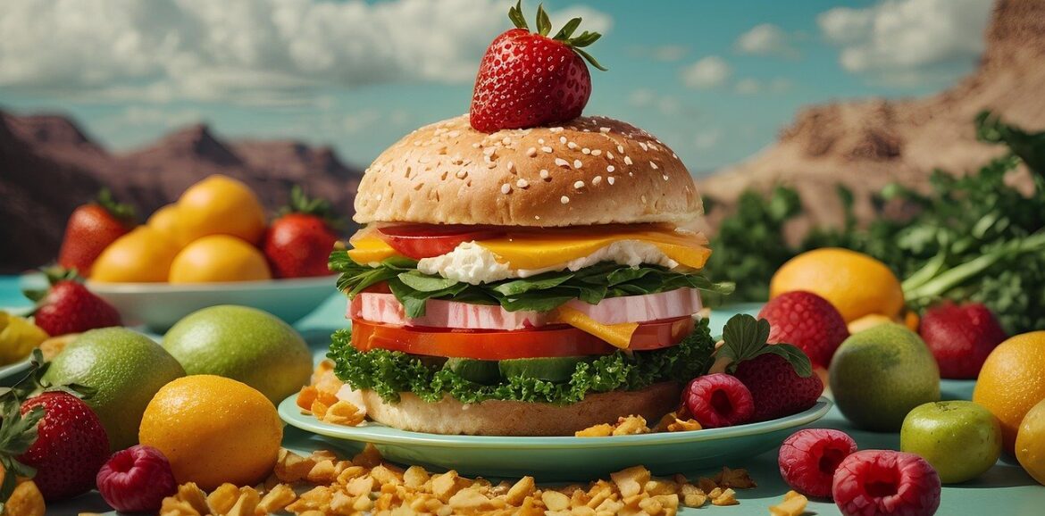 diéta étrend - gyümölcsös hamburger