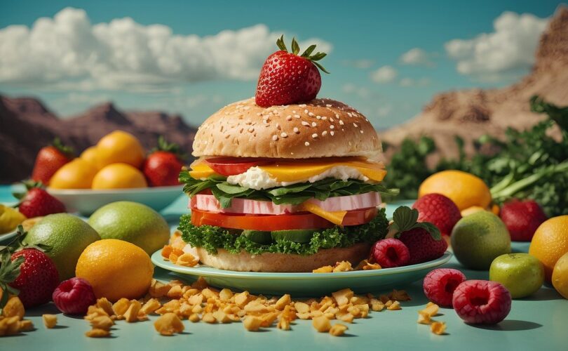 diéta étrend - gyümölcsös hamburger