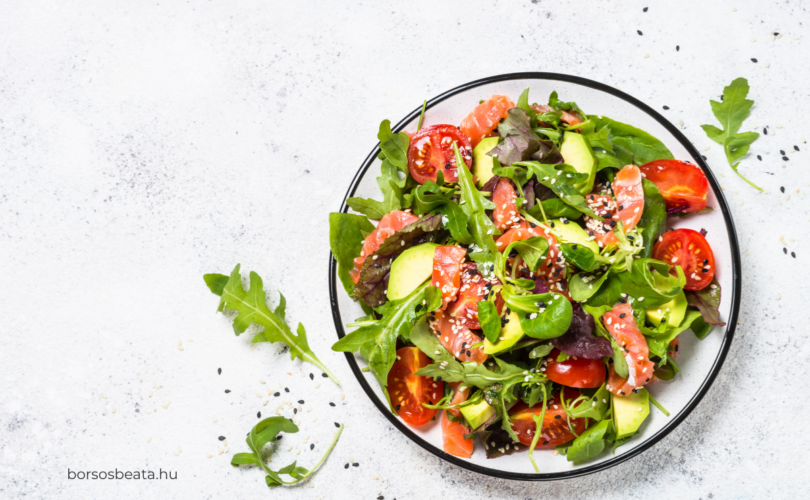 Fogyás-40-felett- tányér salátával